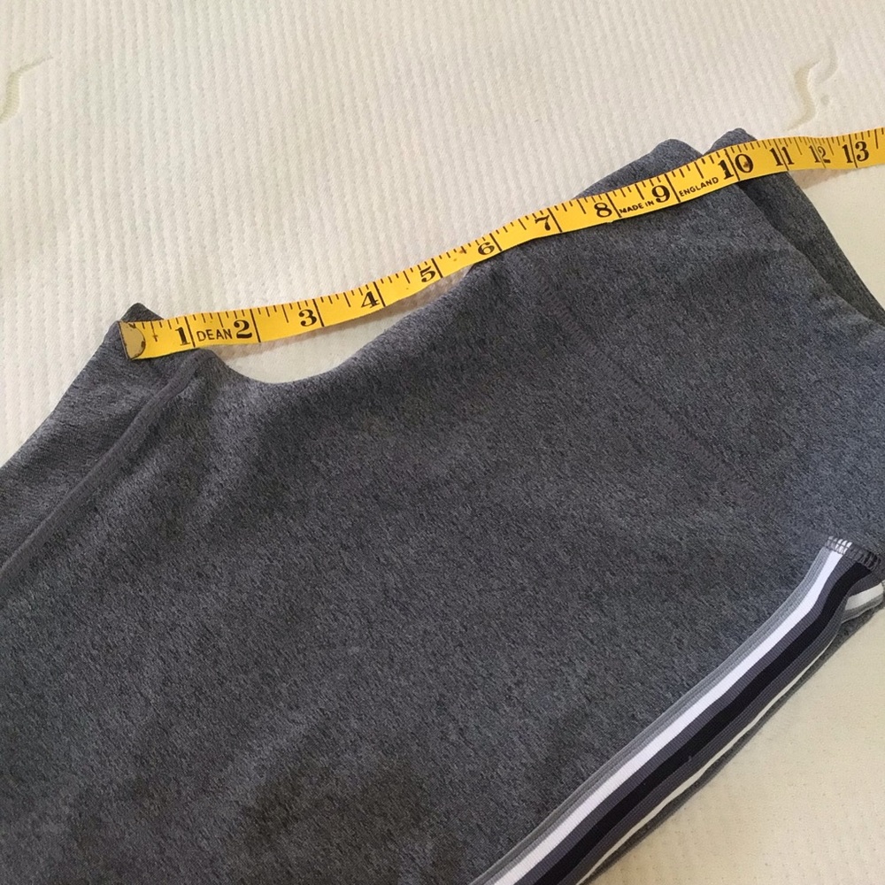 MPG Leggings Large Gray Stripe Athleisure Stretch Pants Sporty Yoga Workout - Picture 7 of 14